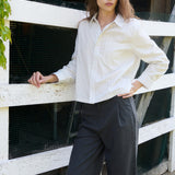 Camisa Nika, a rayas blancas