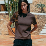 Camiseta de manga corta entallada Brando, marrón