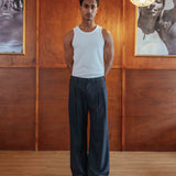 Pantalones de lana Dylan, gris carbón
