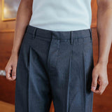 Pantalones de lana Dylan, gris carbón