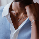 Collar Laszlo, plateado