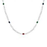 Collar Aubrey, plateado