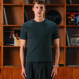 Camiseta de canalé Bernard, gris oscuro
