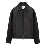 Chaqueta de cuero Zayn, negra