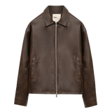 Chaqueta de cuero Zayn, marrón