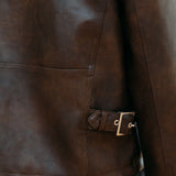 Chaqueta de cuero Zayn, marrón