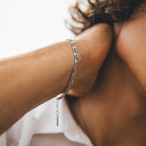 Pulsera Brent, plateada