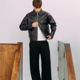 Chaqueta de cuero Zayn, negra