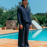 Camisa de lino con cremallera Emile