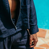 Camisa de lino con cremallera Emile