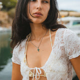 Collar Cruz, plateado