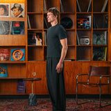 Camiseta de canalé Bernard, gris oscuro