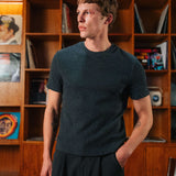 Camiseta de canalé Bernard, gris oscuro