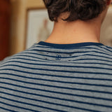 Camiseta a rayas Brando, gris/azul marino