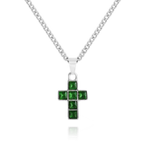 Collar Cruz, plateado