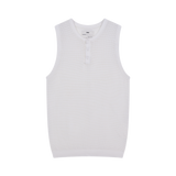 Camiseta de tirantes entallada de punto Ivan, blanca