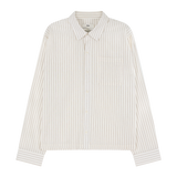 Nika Cotton Shirt, Beige Stripe