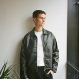 Chaqueta de cuero Zayn, negra